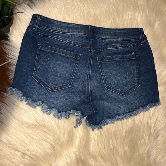 Harper embroidery pocket distressed denim shorts sz 27 - Picture 5 of 8